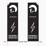 Centurion/Supreme MED double sided. Rectangle Feather Flag